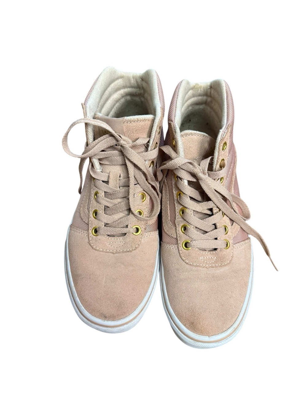 VANS Ward Hi Top Mahogany Rose Gold Sneakers Skateboard Womens 8.5